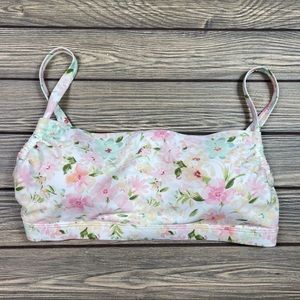 Abercrombie & fitch curve love medium womens swimsuit bikini top floral pastel